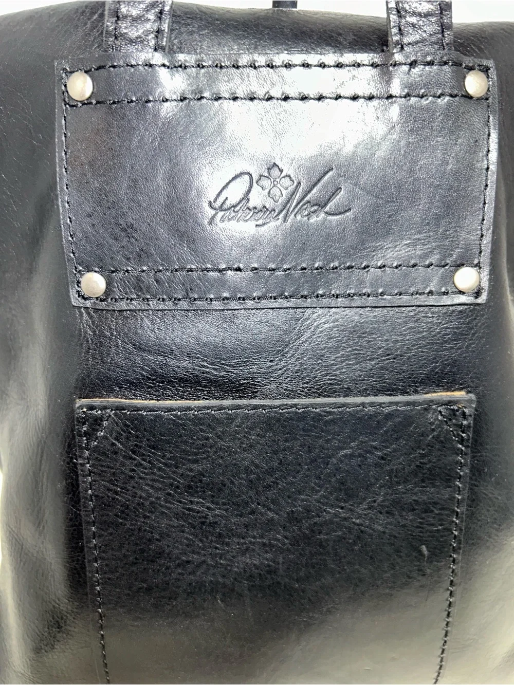 Patricia Nash Luzille Convertible Black Leather Backpack Crossbody Shoulder Bag